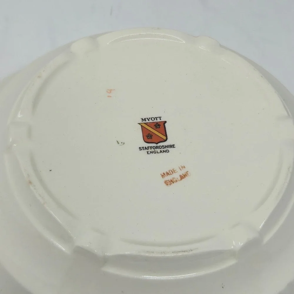 Vintage Myott Staffordshire England Floral Serving Bowl 9